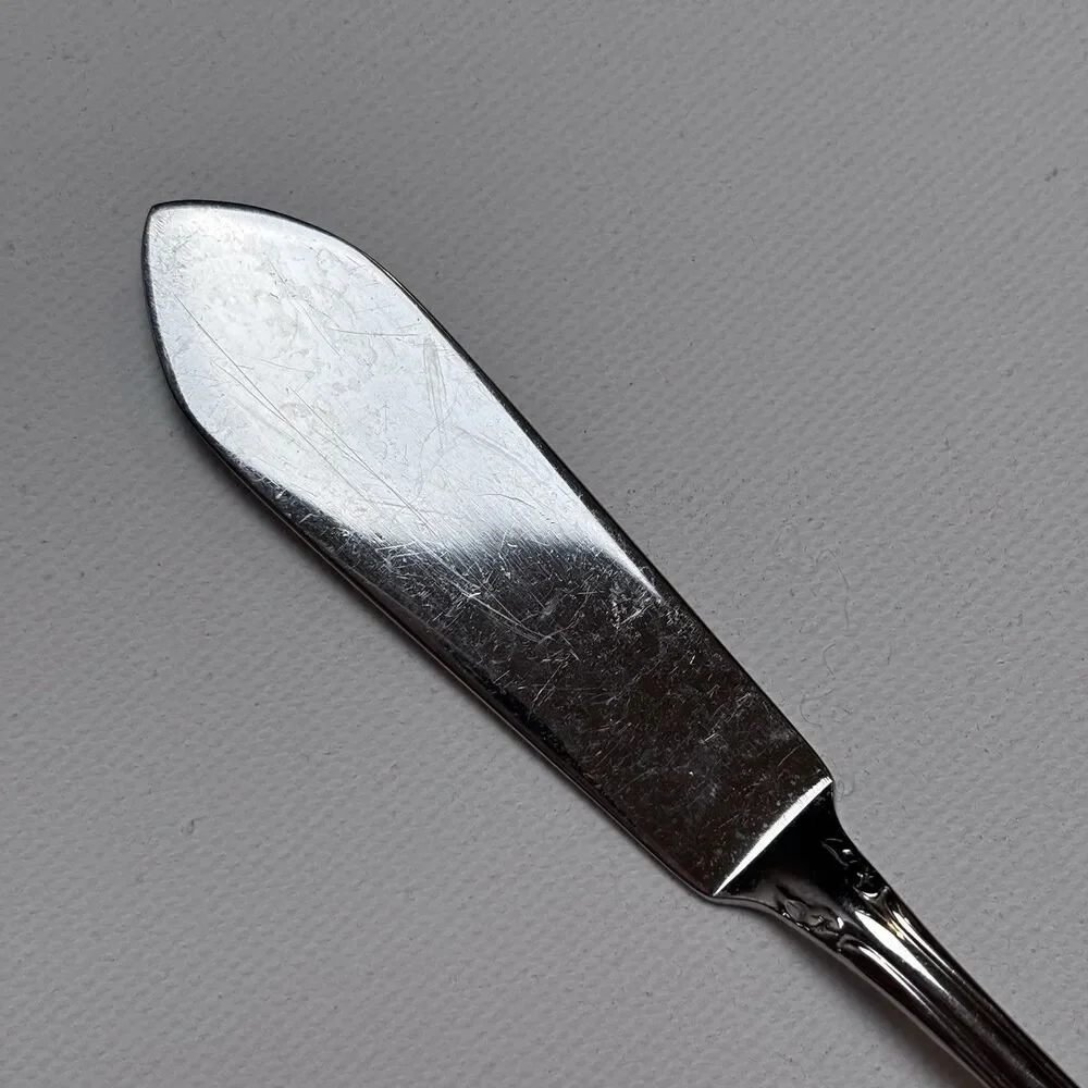 VTG Oneidacraft Deluxe Chateau Stainless Flatware Flat Handle Butter Knife Set 2